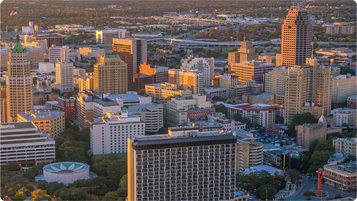 Texas city skyline